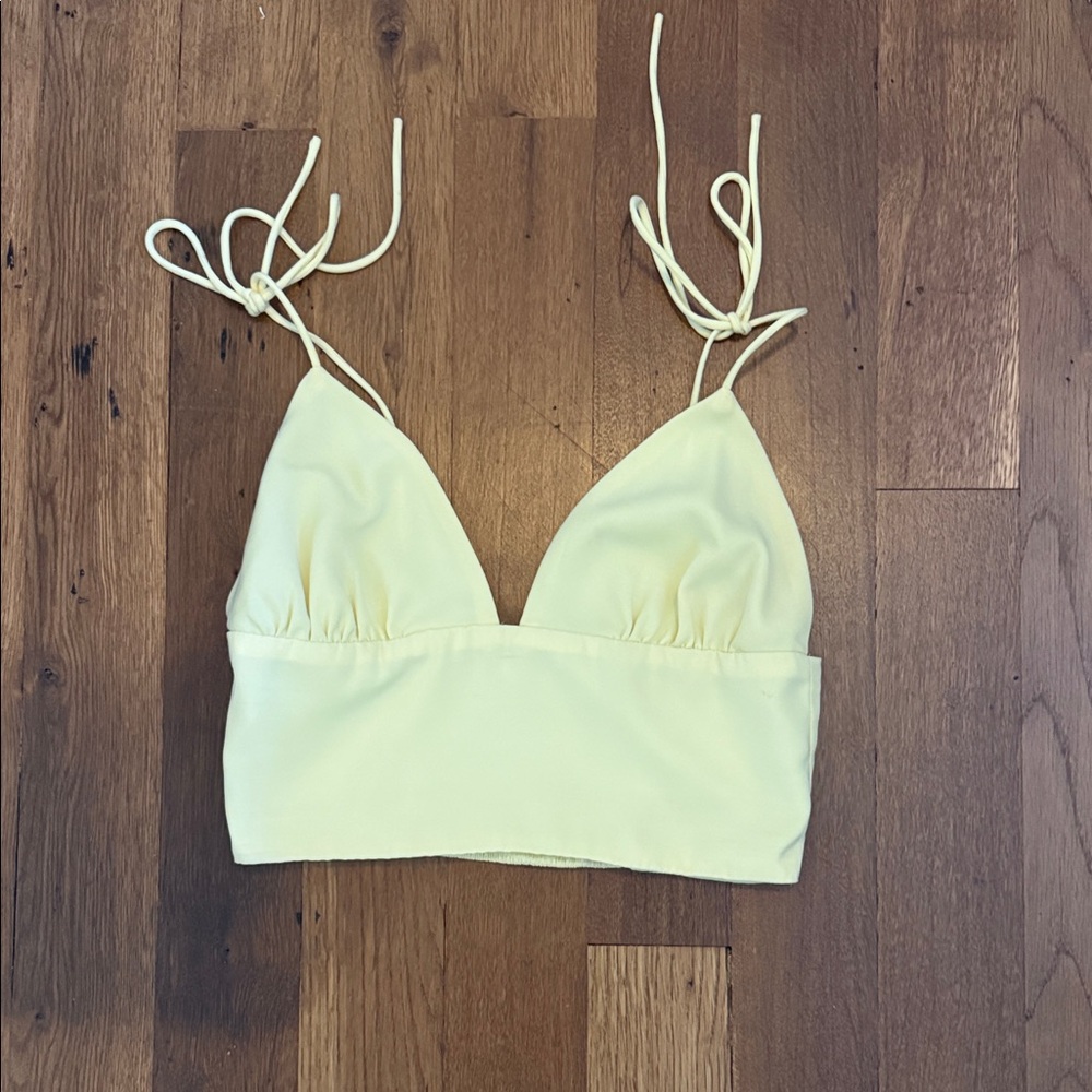 superdown yellow Crop Top